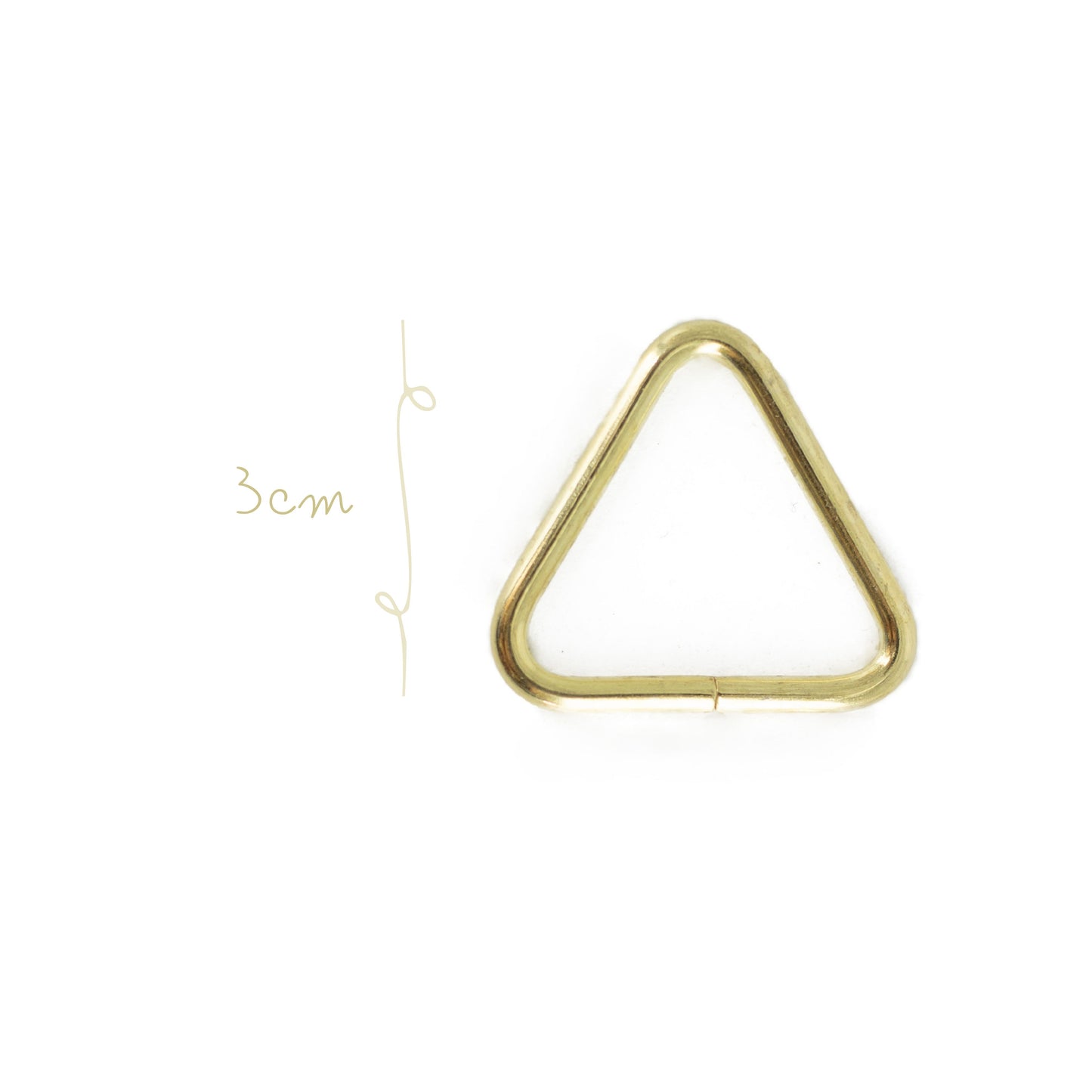 Argolla en triangulo Metal 3cm Dorado