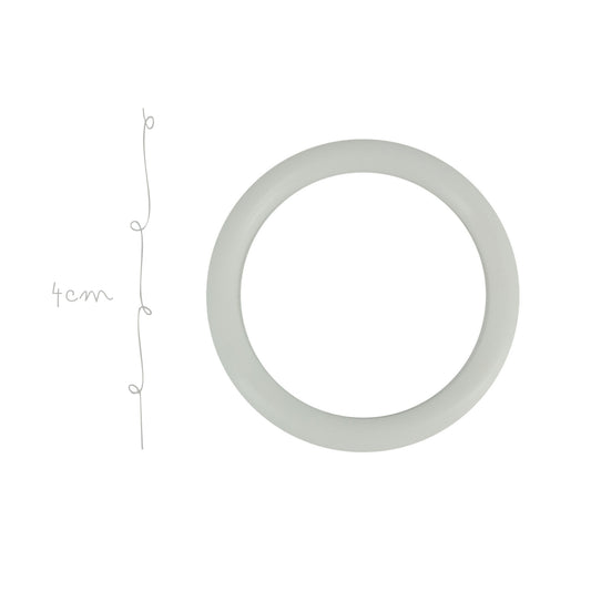Argolla Plastico 4cm Blanco