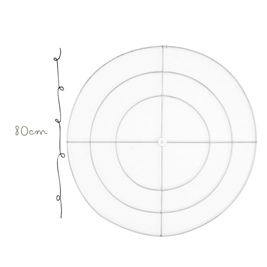 Base de Metal Lampara Triple Plana 80cm