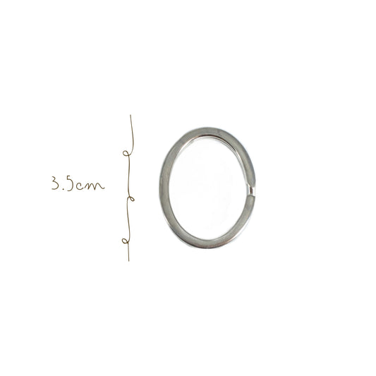 Argolla Ovalada Metal Llavero 3.5cm Niquel