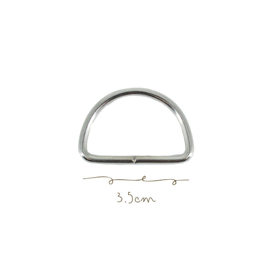Argolla Medio Círculo Metal 3.5cm Niquel