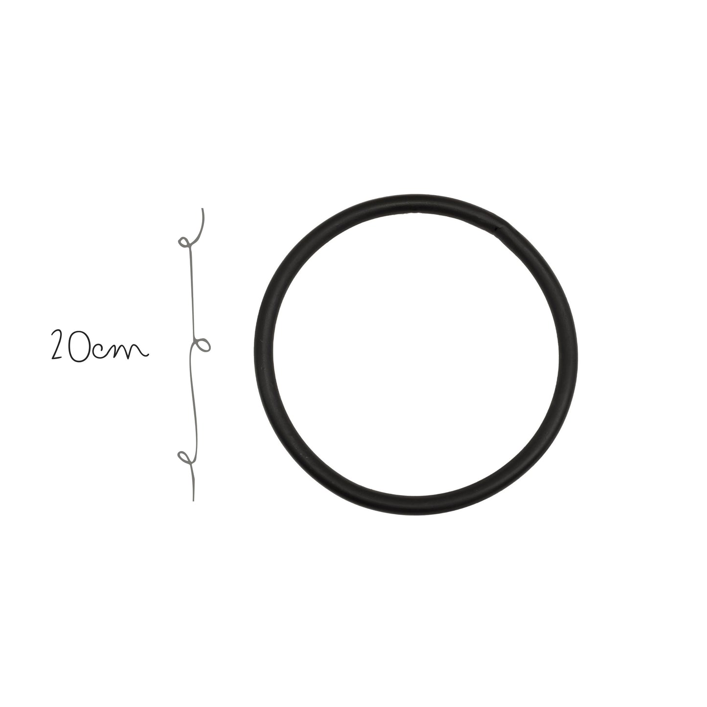Aro de Metal Negro Grueso 20cm