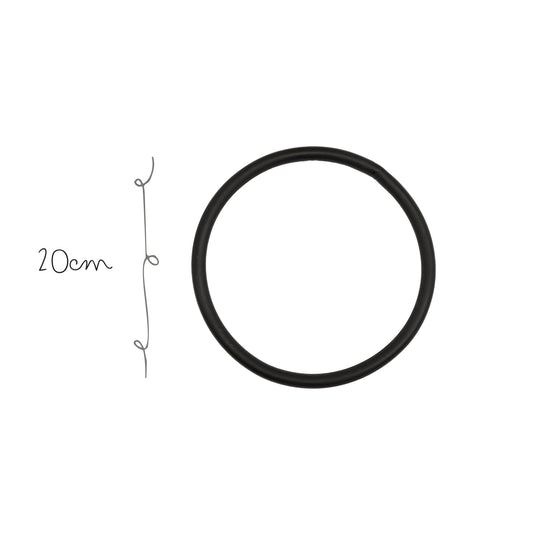 Aro de Metal Negro Grueso 20cm