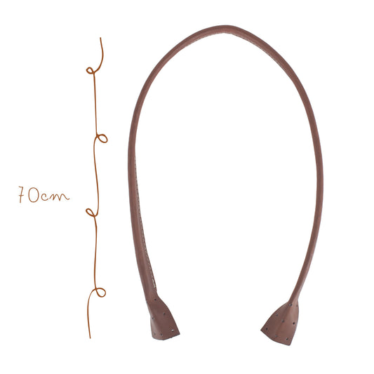 Asa con piola cosida 70cm Cafe