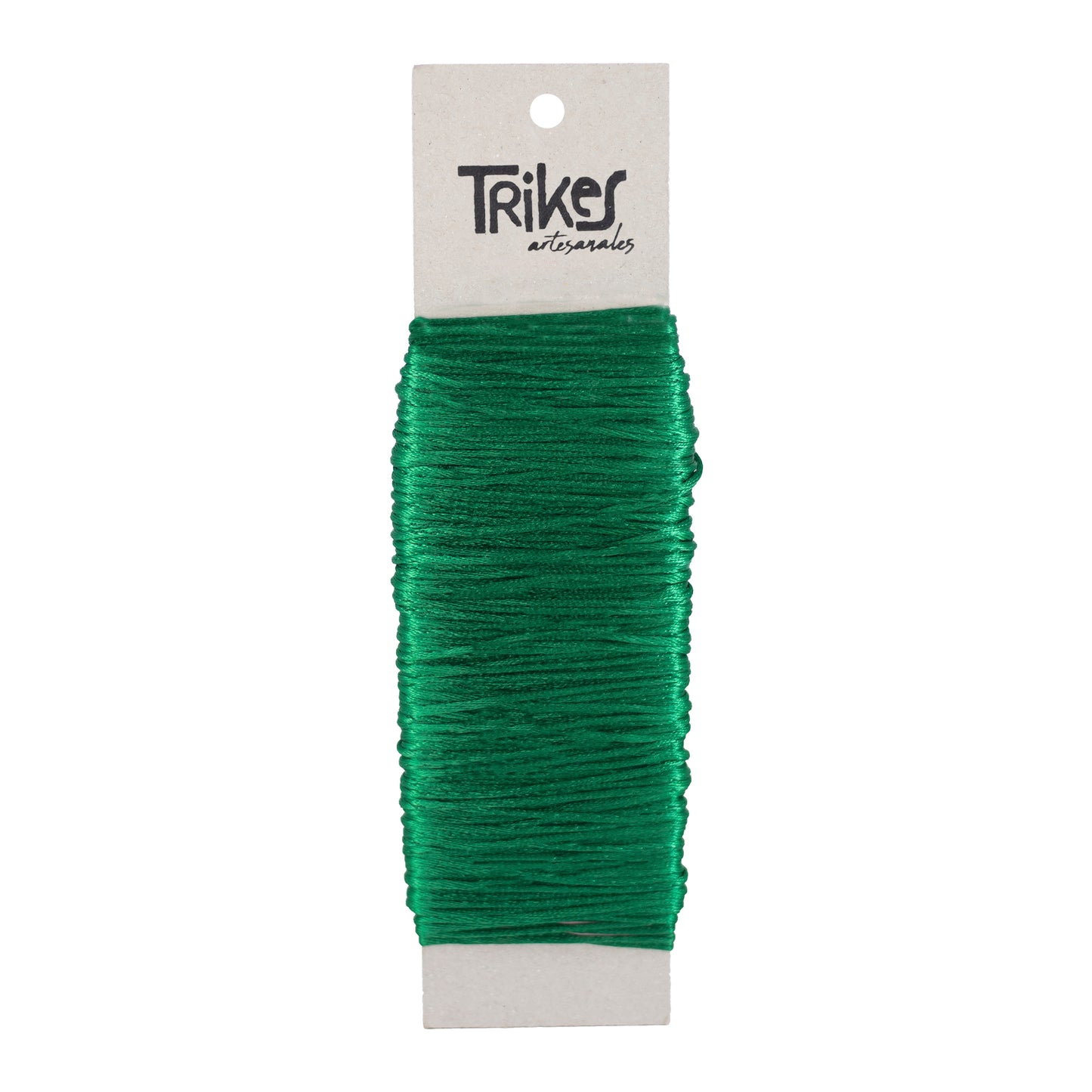 Cordon de Seda 1mm Verde Bandera