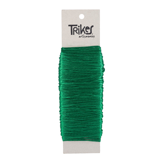 Cordon de Seda 1mm Verde Bandera